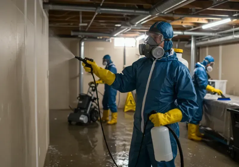 Basement Sanitization and Antimicrobial Treatment process in Todd County, KY