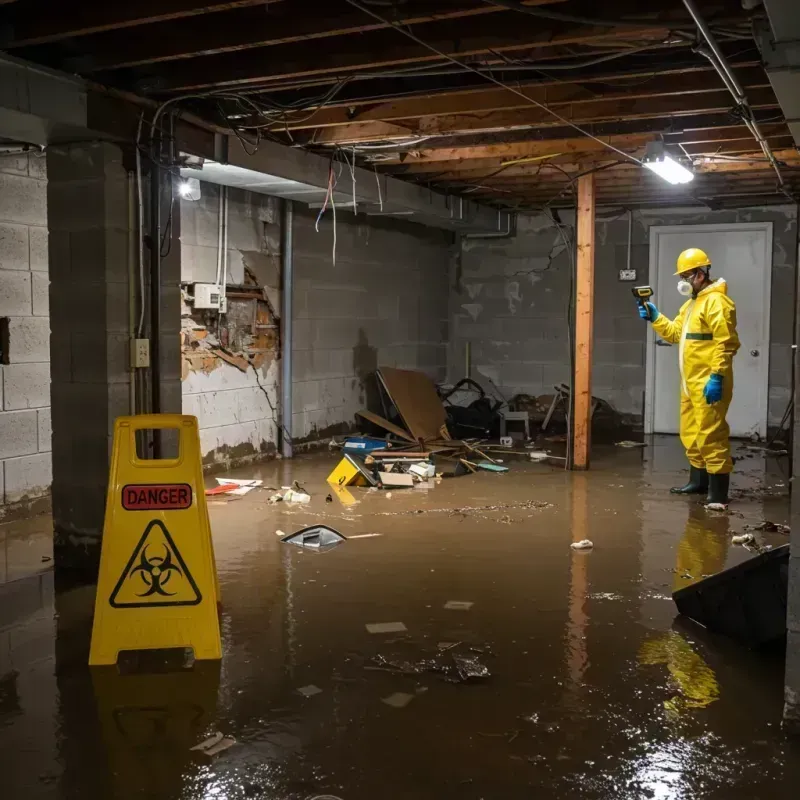 Flooded Basement Electrical Hazard in Todd County, KY Property