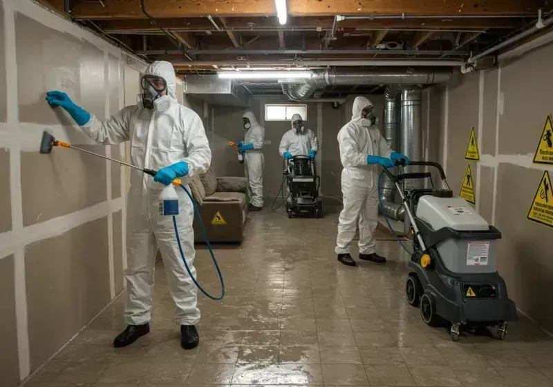 Basement Moisture Removal and Structural Drying process in Todd County, KY